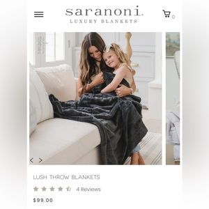 NWT Saranoni Luxury Blanket Lush Throw Blanket